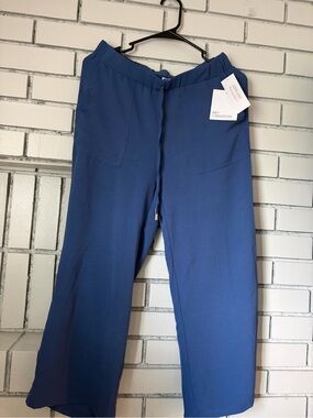 89th & Madison Men's Drawstring Wide-Leg Pants - Blue